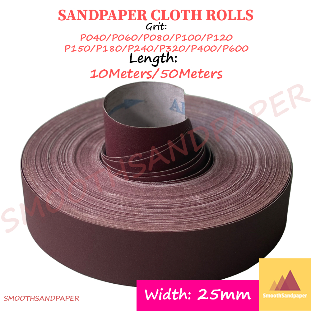 Sandpaper Cloth Roll 25mm Width Aluminium Oxide KAIN 软布砂布卷