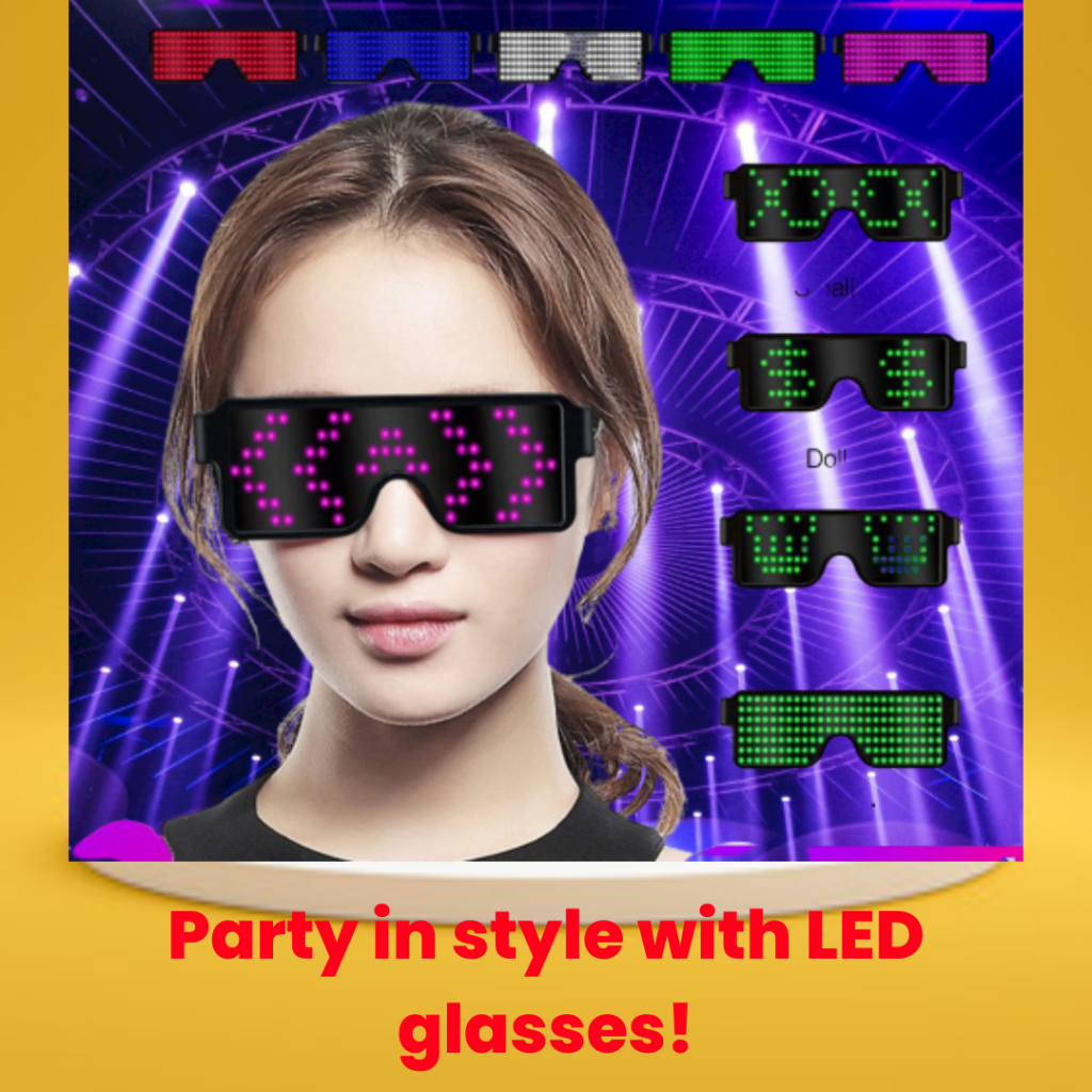 LED Flashing LightUp Party Glasses Spectacles with Blinking Lights