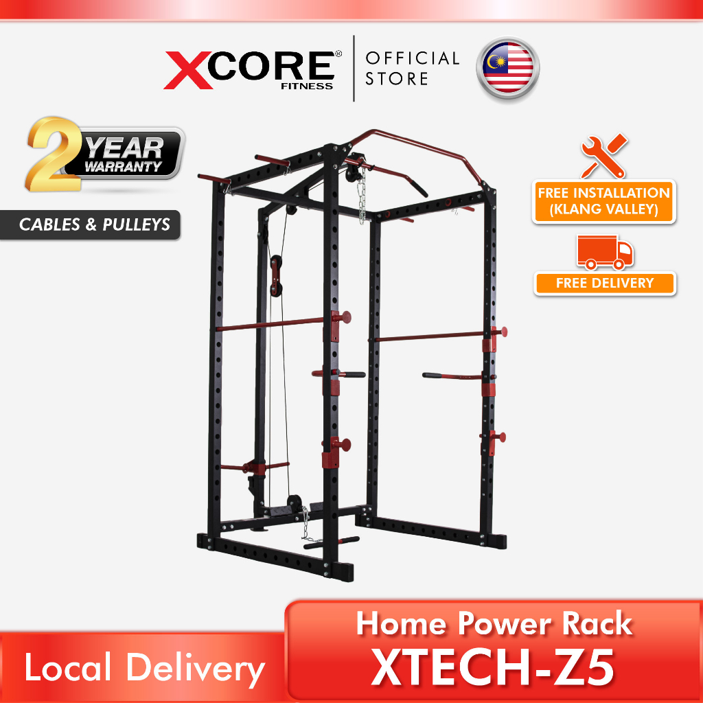 Home Power Rack Weight Lifting Power Cage With Lat Pull Down and Low Row (Z5)