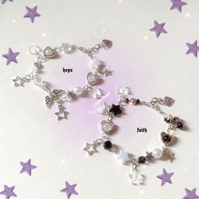 tinkerrhope | conquette bracelet dark and cute charm aesthetic bracelet