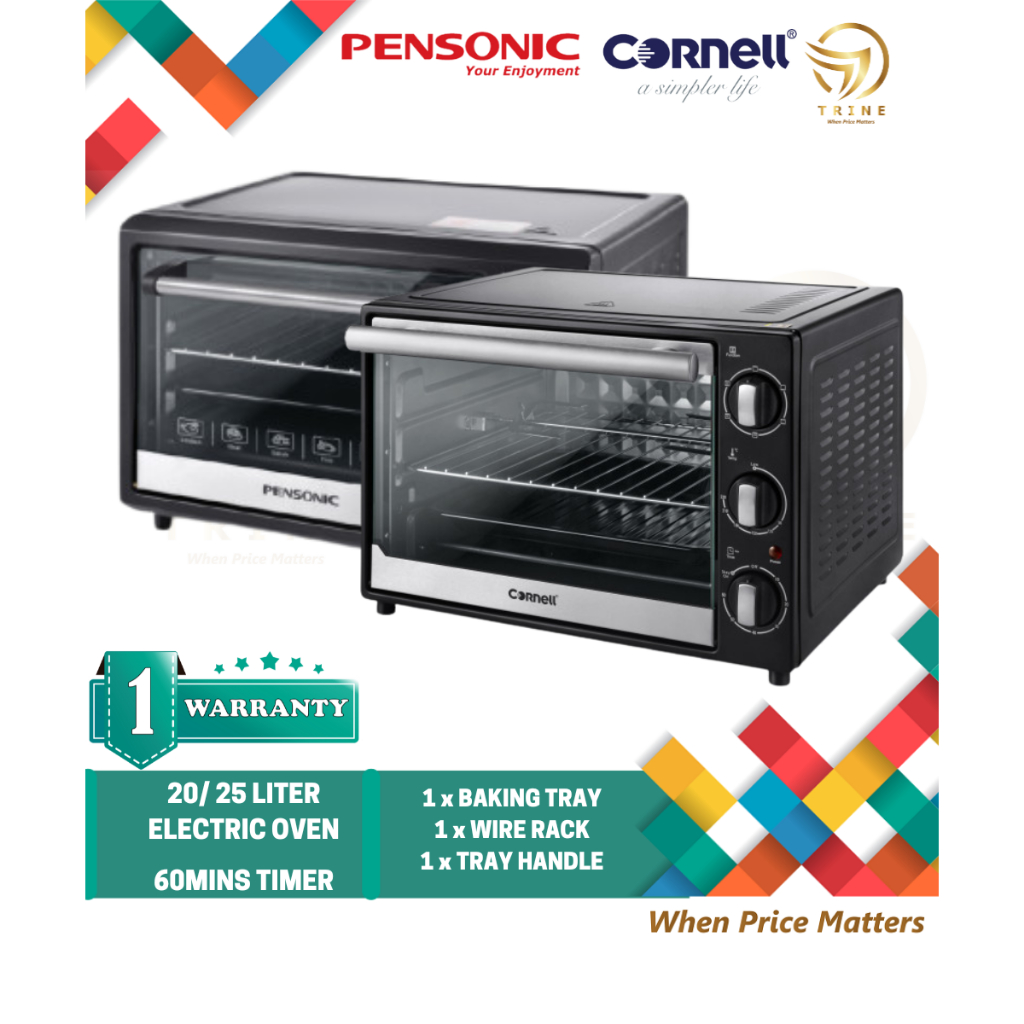 Pensonic Electric Oven 23L PEO-2305/ 25L PEO-2511 PEO2511/ MORGAN 21L OVEN MEO-GLAMO23B/ CORNELL 20L OVEN CEO-E2010X