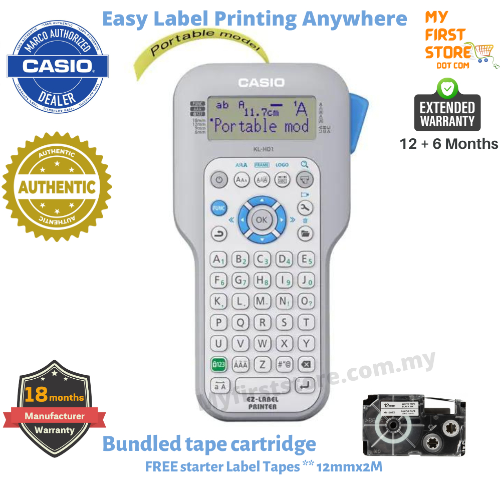 Genuine Casio EZLabel Printer KL130 Handy home Label Maker Shopee