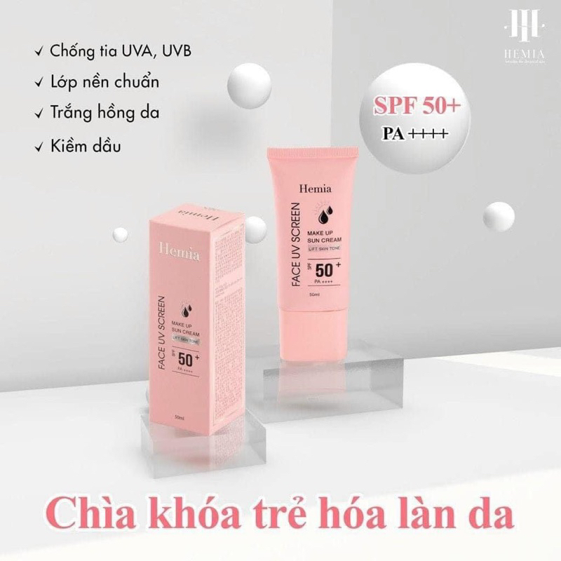 HEMIA sunscreen face spf 50+ 50ml genuine Korean