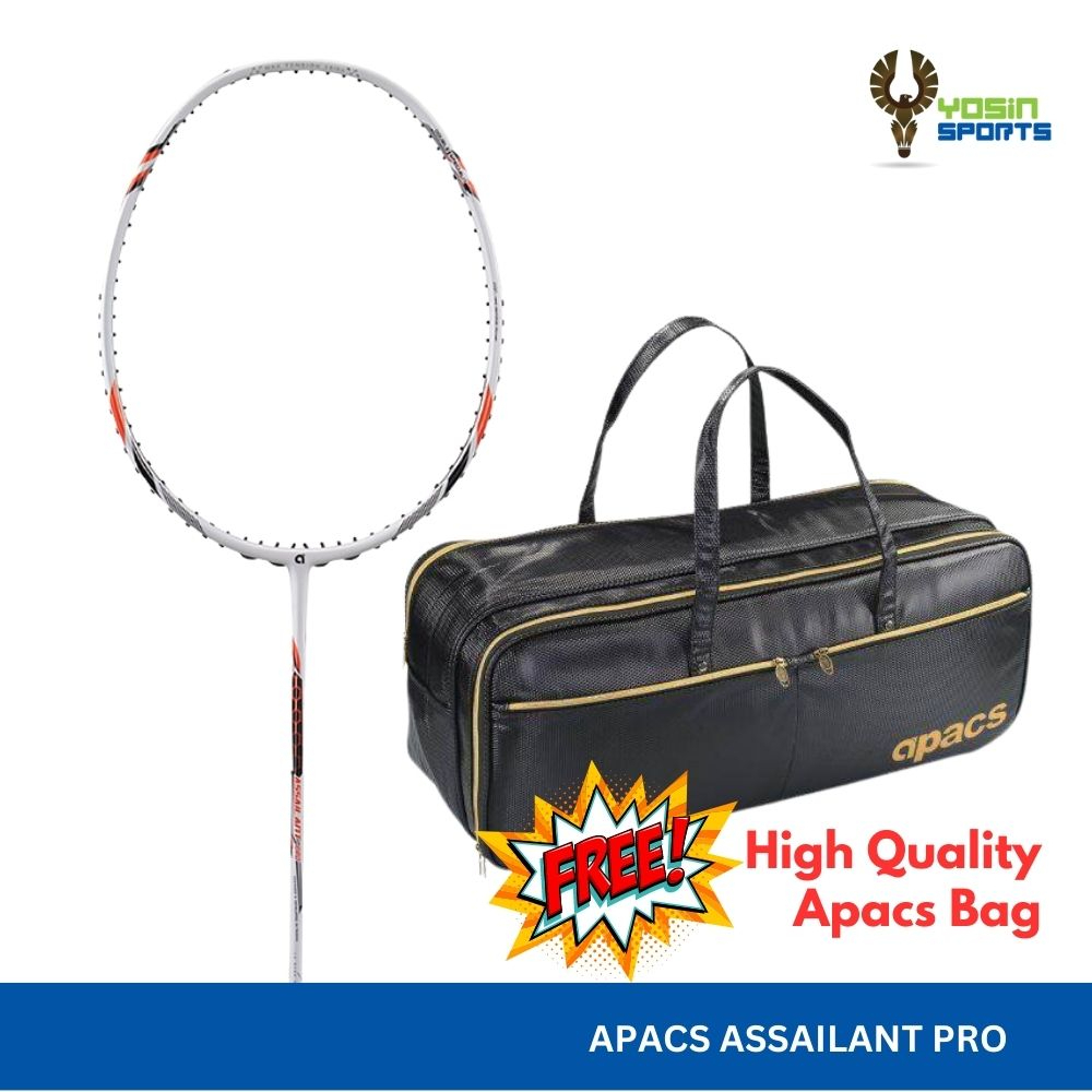 APACS ASSAILANT PRO Badminton Racket + Free String & Grip + Free