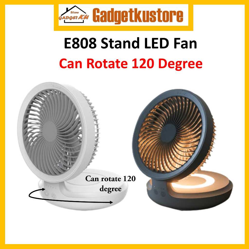 4000mAh 4Speed Strong Wind Air Circulation Portable Folding Desktop Cooling USB Fan Office/Home