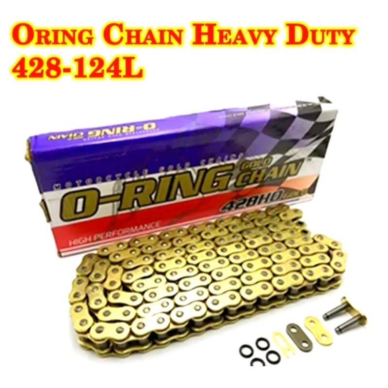 428-124<132 LINK IMPORT O-RING GOLD CHAIN