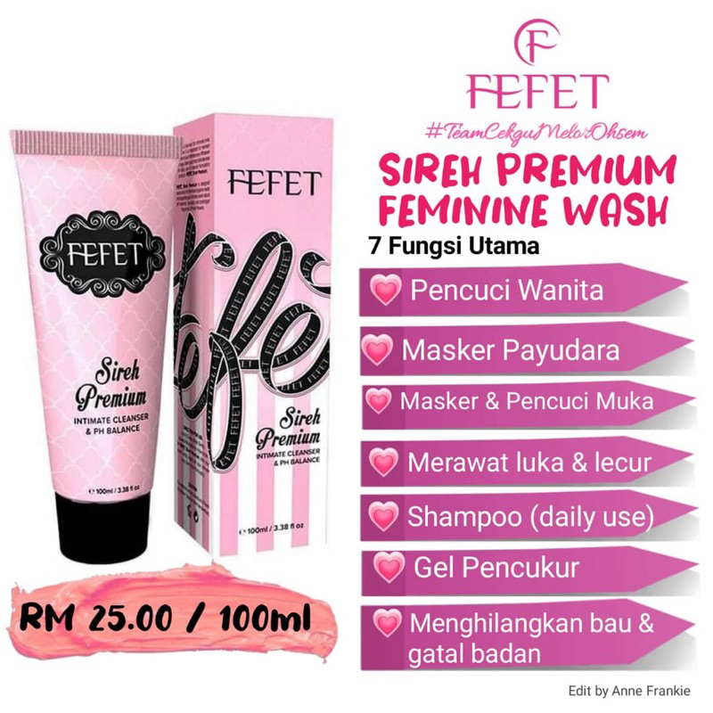 ‼️NEW ITEM‼️ WOMEN ONLYFEFET SIREH PREMIUM FEMININE WASH (100ml)