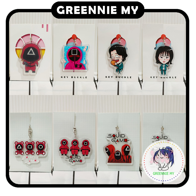 Squid Game Korea Drama Merch Cute Character [B] Acrylic Keychain Pendant 韩国鱿鱼游戏剧周边可爱人物亚克力钥匙圈挂件