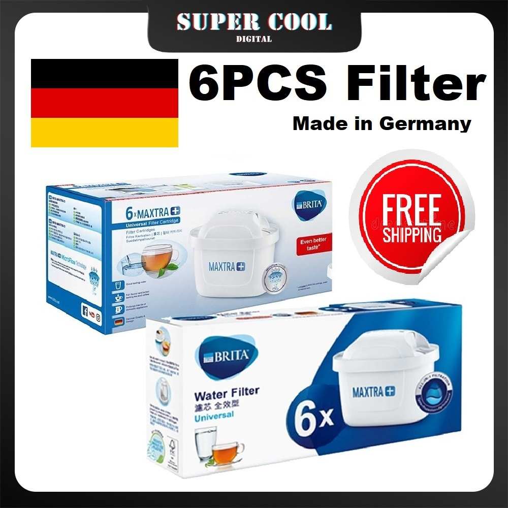 (1 / 6 PCS) Made in Germany Brita Maxtra + Water Filter Cartridges - (1 box of 6pcs)