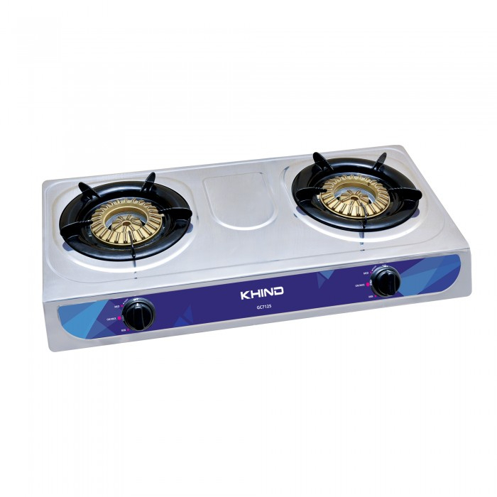 KHIND Stainless Steel Gas Double Gas Stove GC7125
