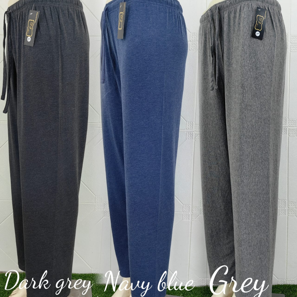 [READY STOCK]#D3#100#102#106 PLUS SIZE Plain Cotton Pants Women Long Trousers/ Seluar Tidur Muslimah SIZE S-6XL