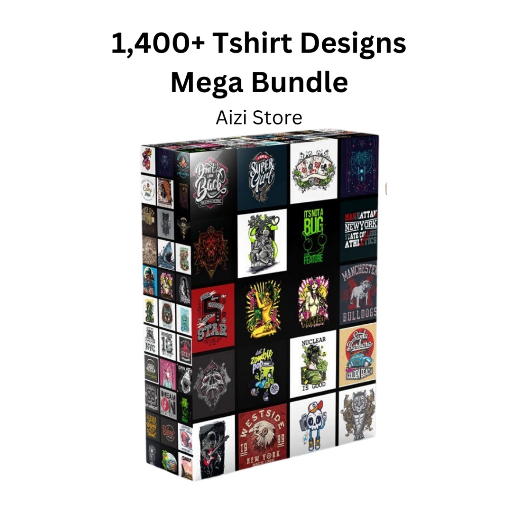 1,500 Tshirt Designs Mega Bundle [AI,PSD,PNG,EPS (MIXED)] T-shirt Template