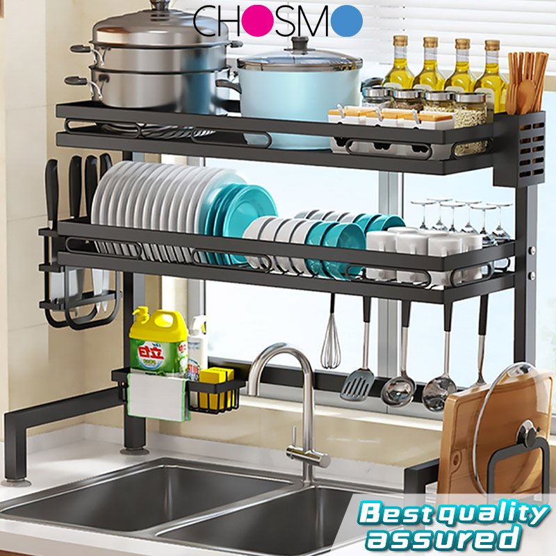 Stainless Steel Rak Pinggan Dish Rack Rak Dapur Rak Sinki Dapur Sink Dish Drainer Storange Rack