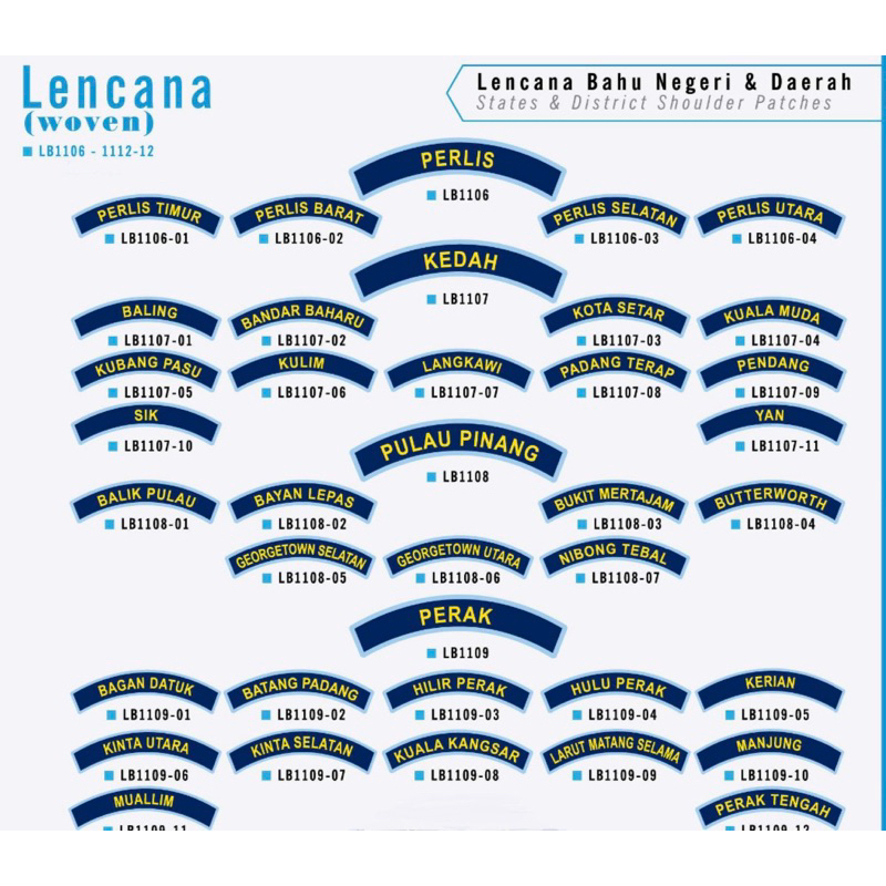 [PART 2] LENCANA BAHU NEGERI DAN DAERAH PENGAKAP SEKOLAH PERLIS KEDAH PULAU PINANG PERAK KELANTAN TERENGGANU PAHANG