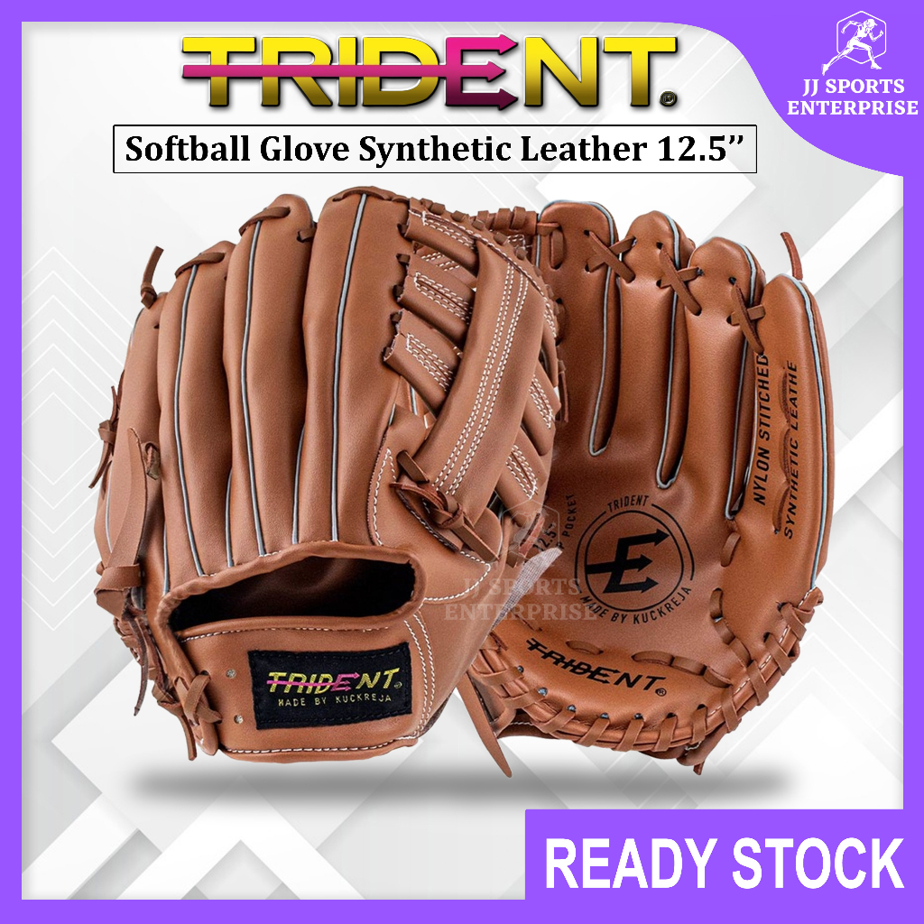 Trident T40 T-40 Softball (Senior) Glove Synthetic Leather 12.5'' Baseball Glove Sport Glove Practice Equipment Gloves