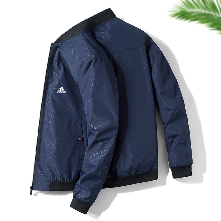 [MYSIA READY STOCK] Adidas Spring And Autumn Men Casual Jacket Zipper Bomber Coat Jaket Lelaki Outwear Plus Size clothes