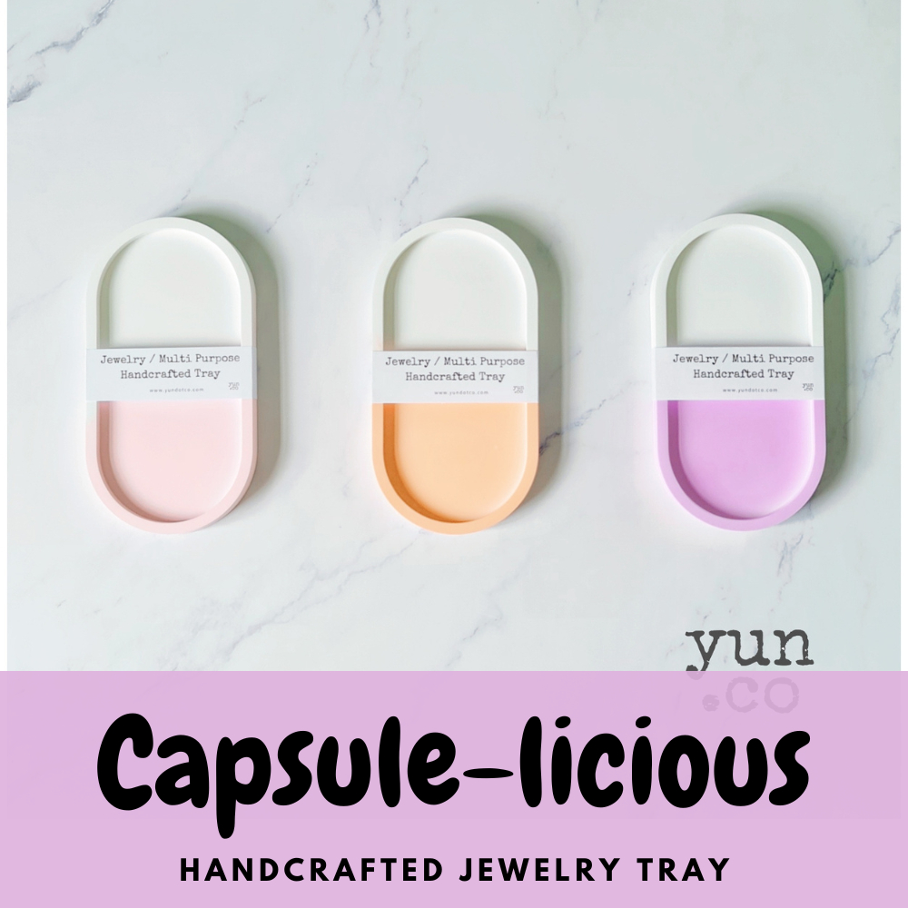 Capsule-licious Jewelry Multi Purpose Oval Handcrafted Tray