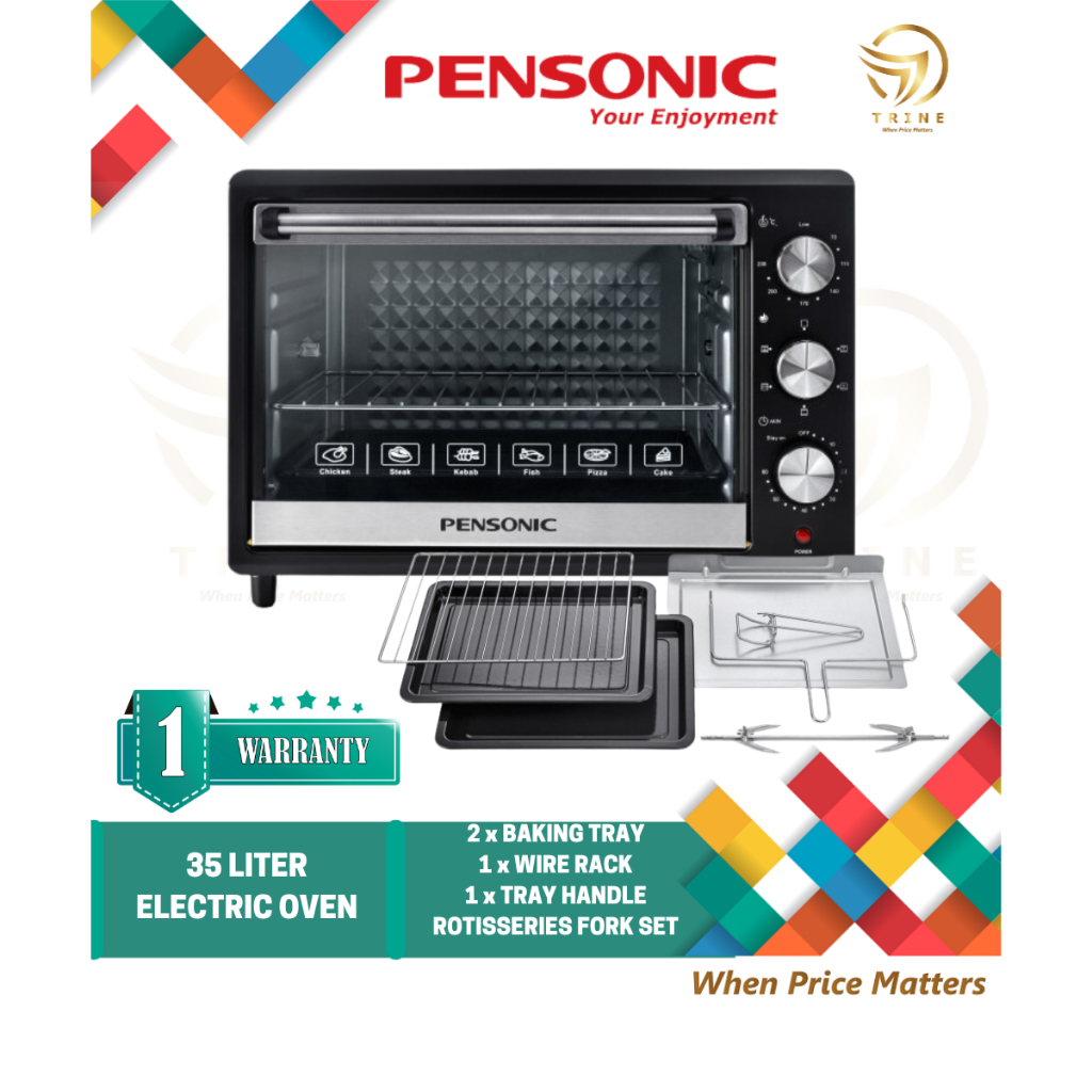 Pensonic Electric Oven 25L PEO-2511 / Pensonic 35Litre Electric Oven PEO-3511 / Pensonic 35Litre Electric Oven PEO-3505