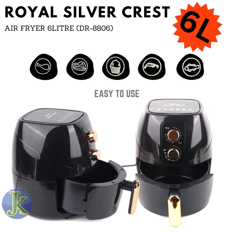 ROYAL SILVER CREST 6LITRE & REGINA AIR FRYER 3LITRE (READY STOCK/FAST DELIVERY)