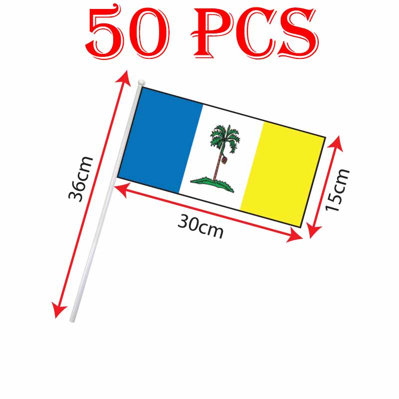Pulau Pinang Hand Hold Flag, Bendera Tangan Negeri Pulau Pinang 15x30cm (50's/pkt)