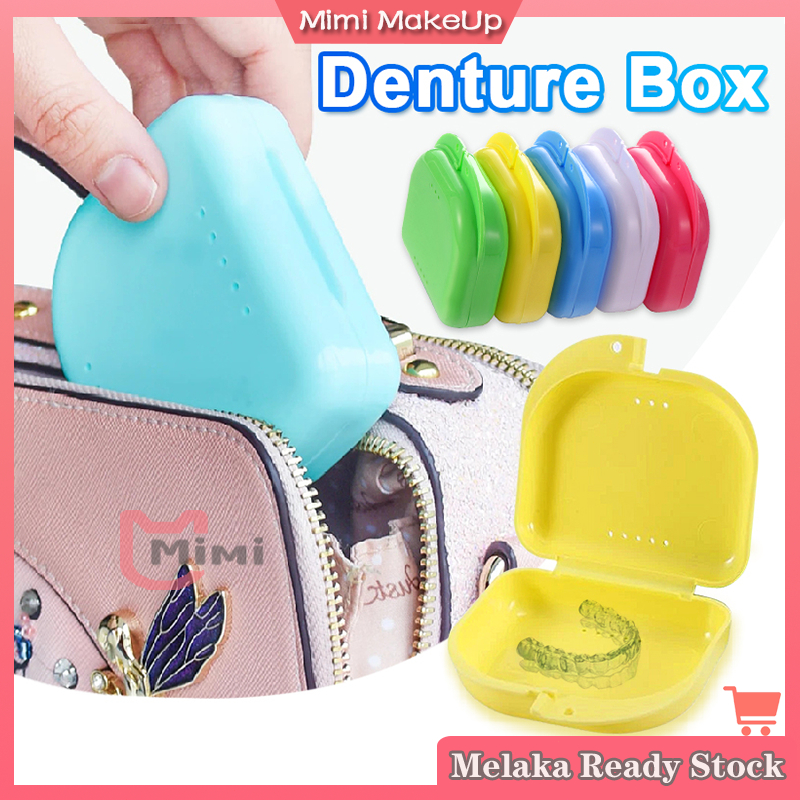 Denture Box with Air Hole Mouth Guard Denture Storage Plastic Box Oral Hygiene Supplies Organizer Dental Retainer Case