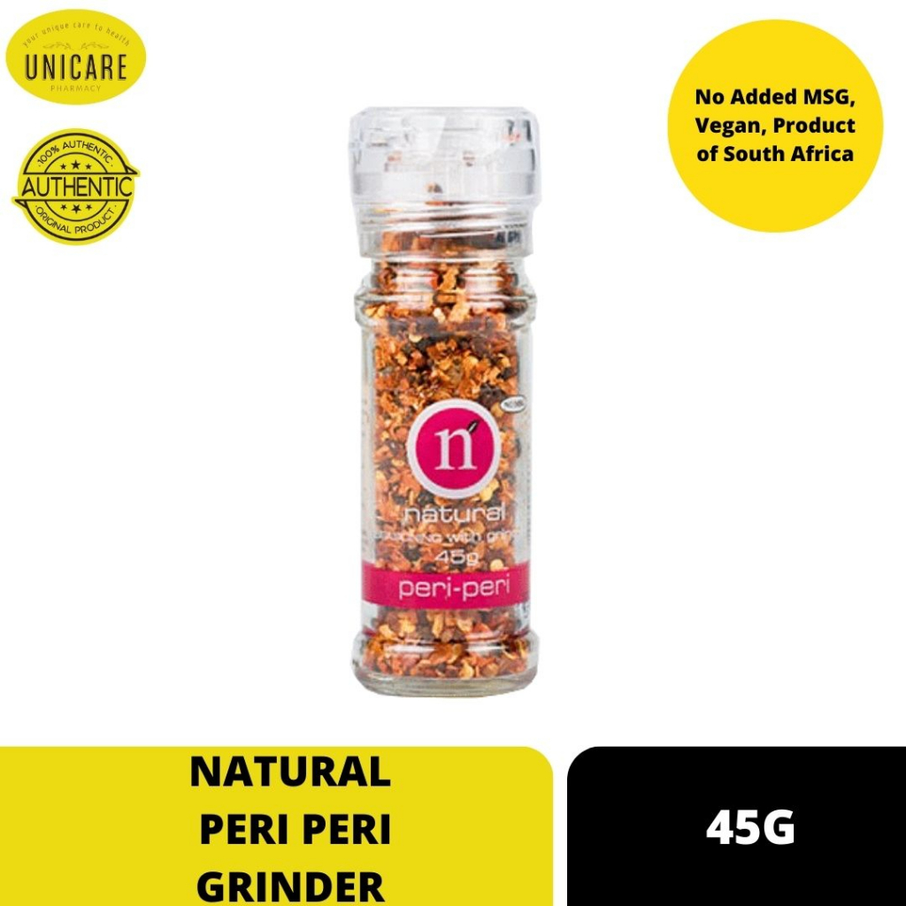 NATURAL PERI PERI GRINDER 45G. No Added MSG, Vegan