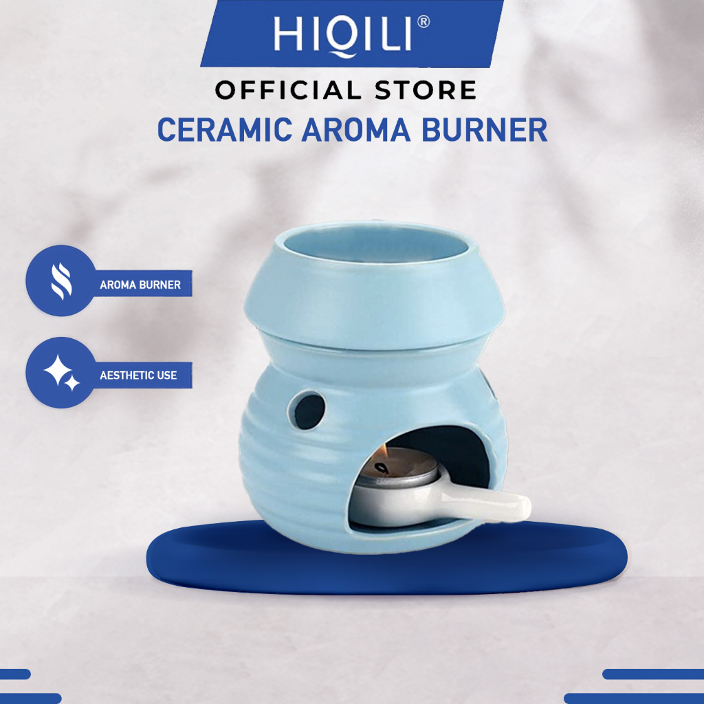 HiQiLi Aroma Burner Ceramic Oil Diffuser Candle Tealight Oil Warmer Yoga Spa Home Bedroom Decor