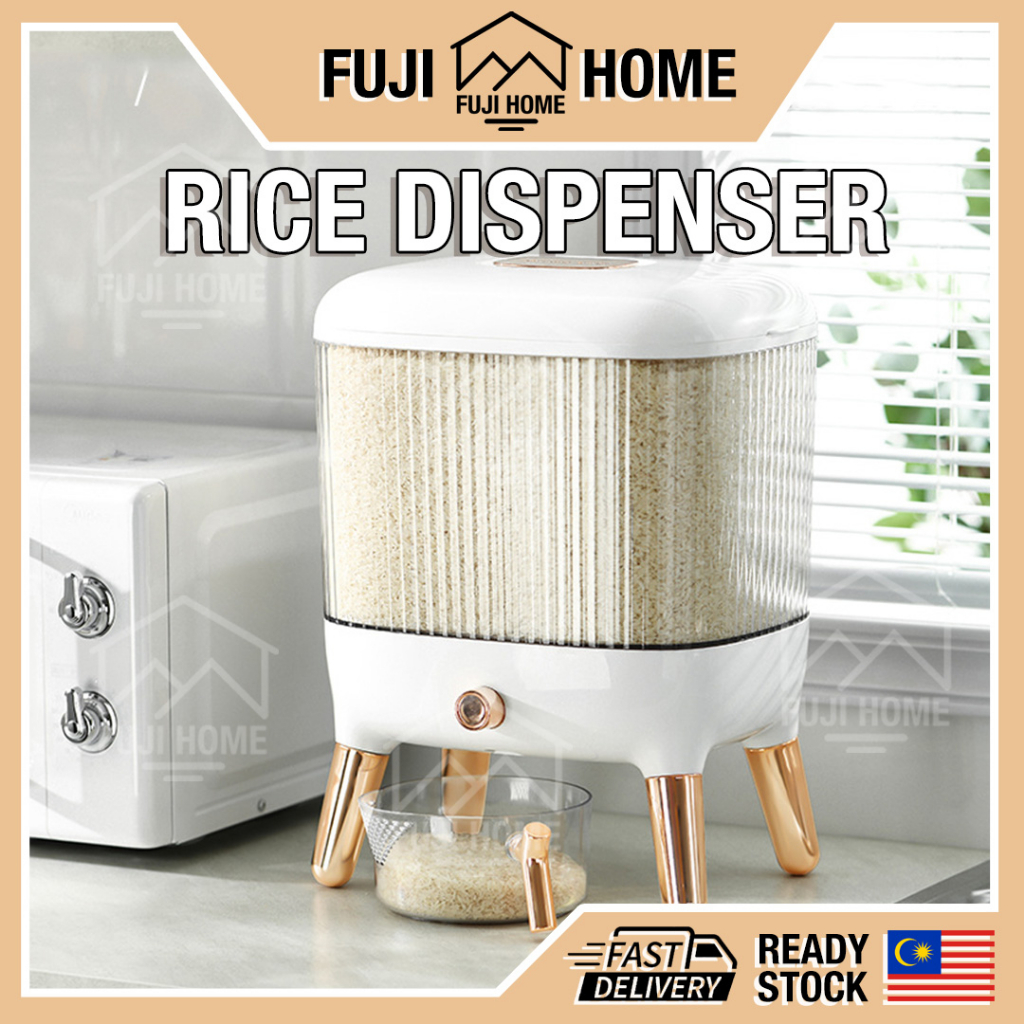🏠READY STOCK🏠10KG Automatic Rice Dispenser Rice Storage Box Rice Container Smart Rice Dispenser Rice Bucket Bekas Beras