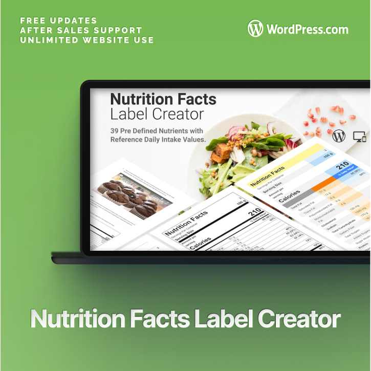 Nutrition Facts Label Creator - Wordpress Pro Plugin