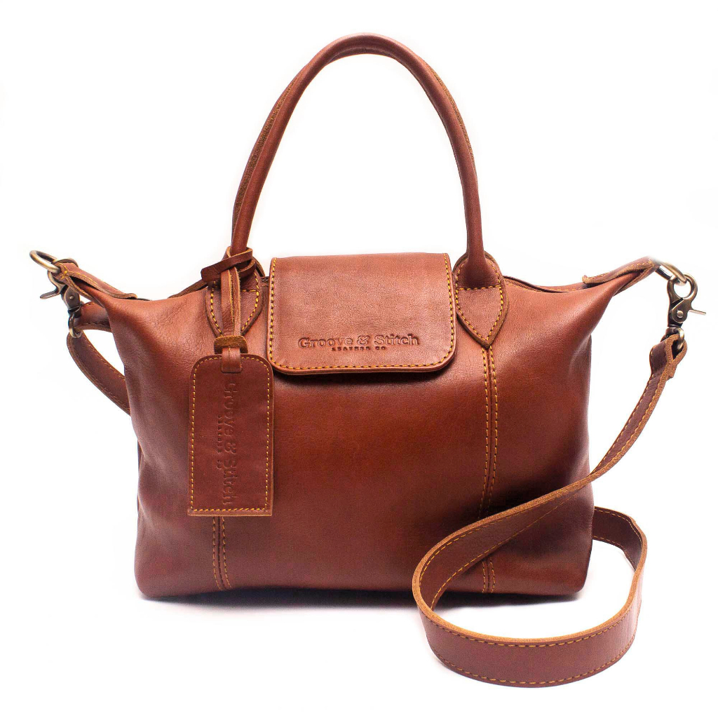 EVELYN Full-Grain Leather Handbag