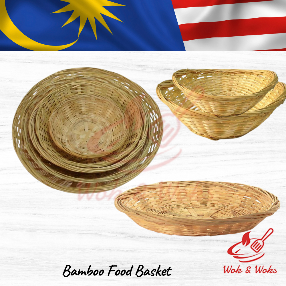 Bamboo Food Basket / Bakul Makanan Buluh (Round Shallow, Round Deep, Oval)