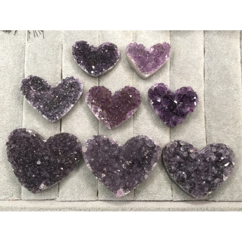 Natural Heart Shape Amethyst Cluster Stone Crystal Cluster Raw Minerals Energy Quartz Healing Gemstone