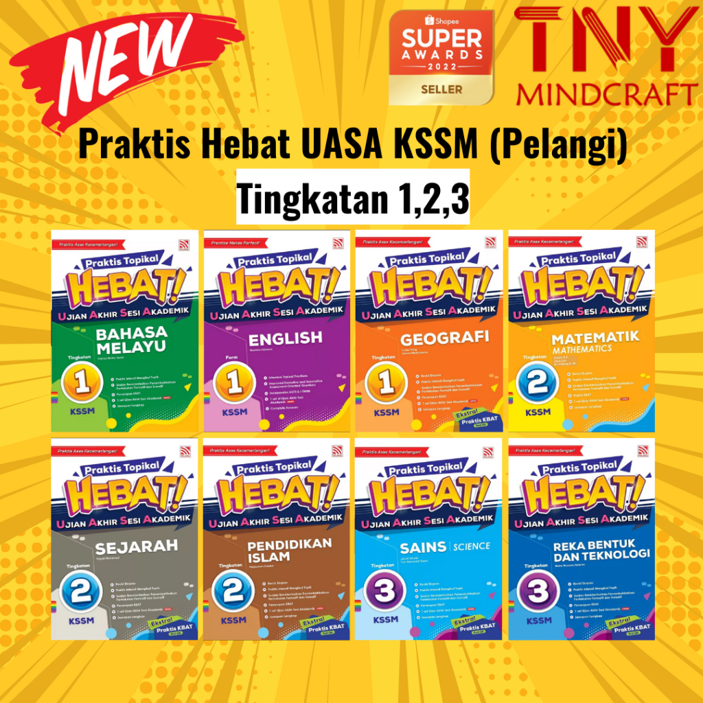 [TNY] Pelangi: :Praktis Hebat UASA KSSM (Tingkatan 1,Tingkatan 2, Tingkatan 3) Edisi 2023