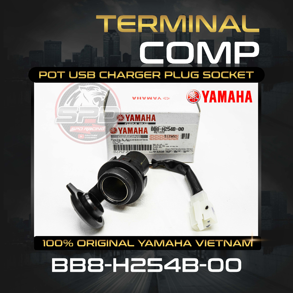 TERMINAL COMP/ POT USB CHARGER PLUG SOCKET (100% ORIGINAL YAMAHA VIETNAM) BB8-H254B-00