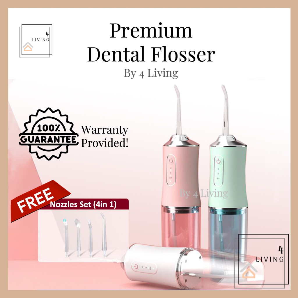 WARRANTY Portable Water Floss Teeth Cleaner Water Jet Nozzle Dental Water Flosser Oral Irrigator Floss Gigi 冲牙器 洗牙器