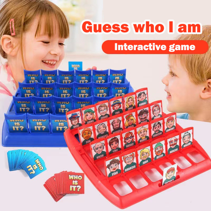 【WHO IS IT】Board Game Kids Guess Who Is It Classic Games Funny Family Guessing Game Children Toy Gift