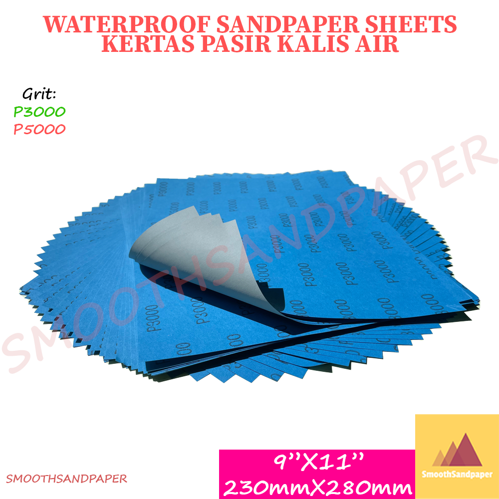 Sandpaper Sheet Waterproof Abrasive Paper Kertas Pasir Kalis Air 9"X11" (230mmX280mm) 乳胶纸耐水砂纸 抛光研磨镜面 干湿两用 image 7