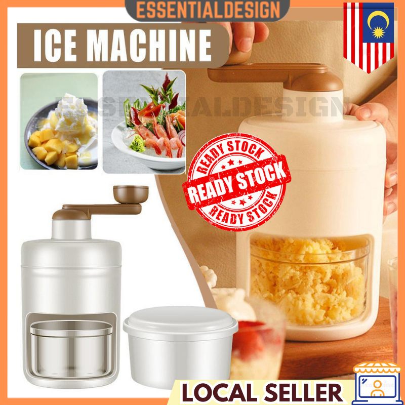 24H SHIP🚚 Household Small Ice Shaver Manual Ice Crusher Mini Ice Shaving Hail Machine Ice Sand Smoothie Maker Mesin Ais