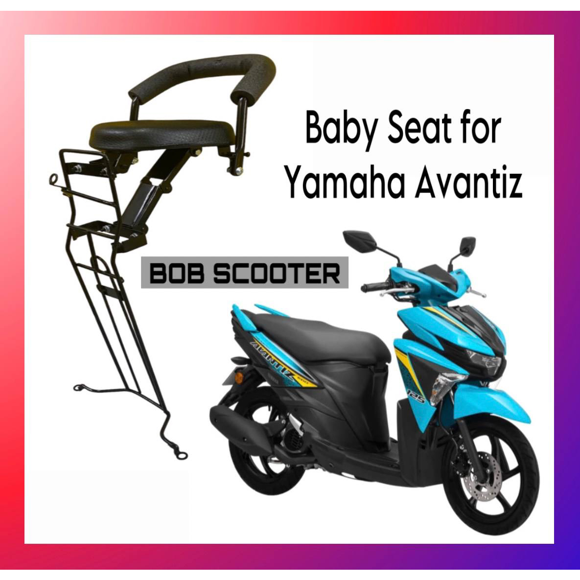 YAMAHA AVANTIZ BABY SEAT CUSHION BUDAK FOLDABLE LIPAT SELESA EGO SCOOTER SKUTER KERUSI BABY CHAIR KANAK-KANAK