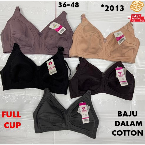 Baju Dalam Cotton Tiada Besi Cup Penuh Non -Wired Bra Full Cup Size.36-50 2013