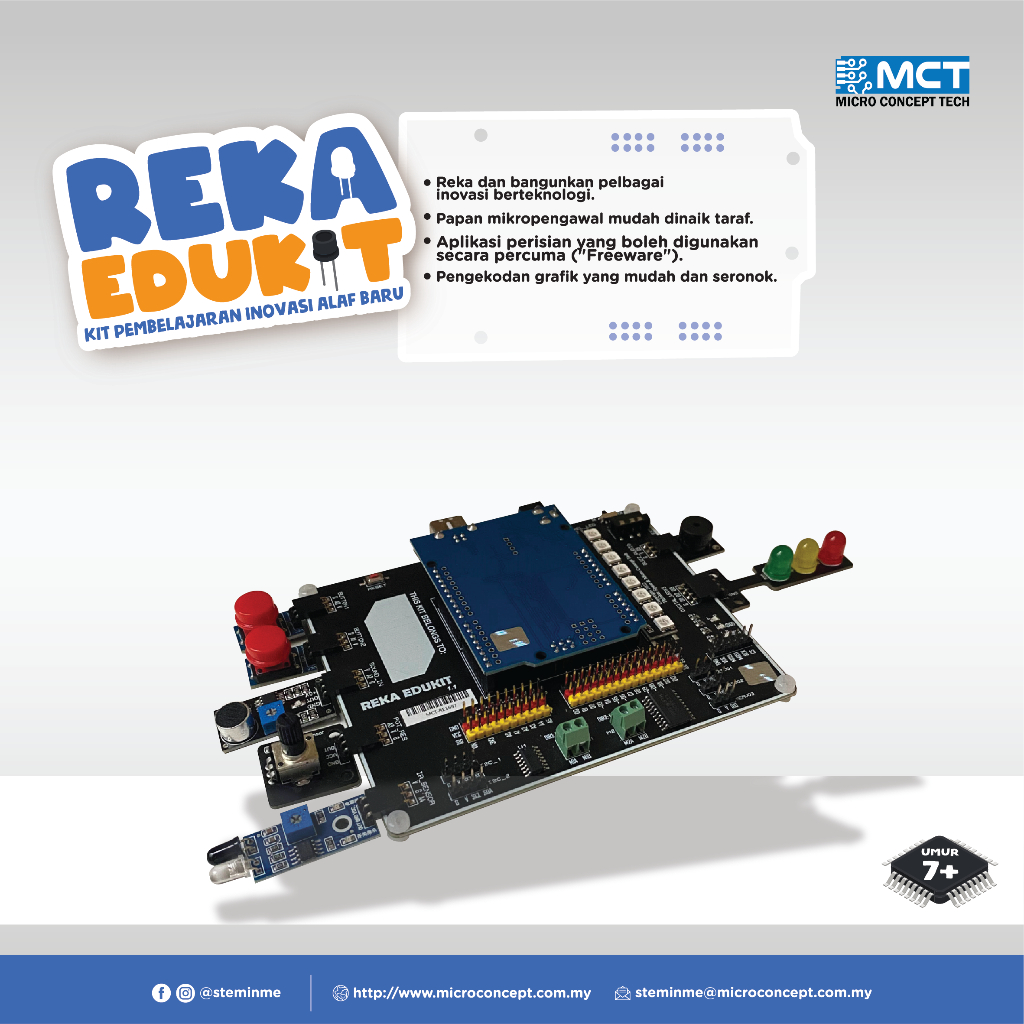 REKA EDUKIT, used by Ministry Education, Microcontroller kit for RBT | diguna oleh KPM, kit Mikropengawal untuk RBT