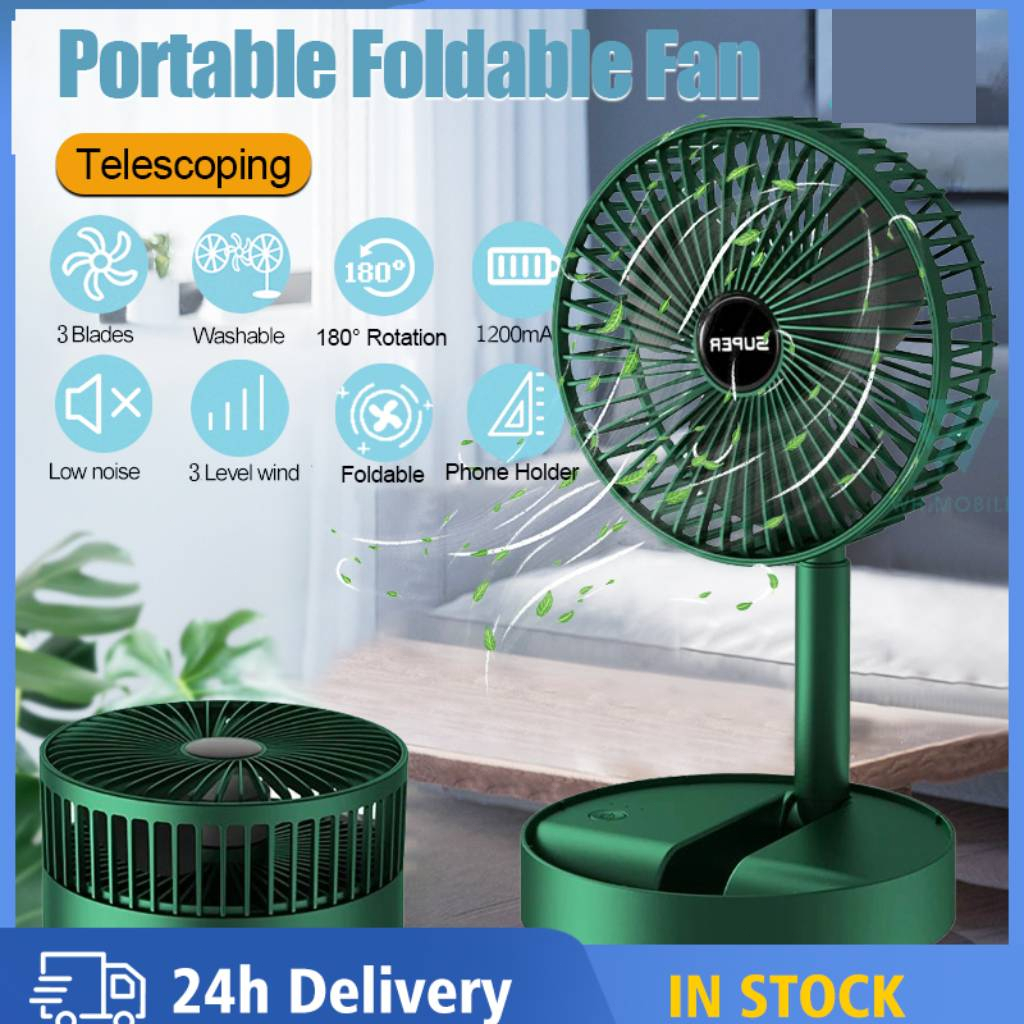 New Kipas Mini Adjustable Mini Fan Kipas Small Cooling Handy Desk Home Office Table Battery USB Rechargeable Portable小风扇