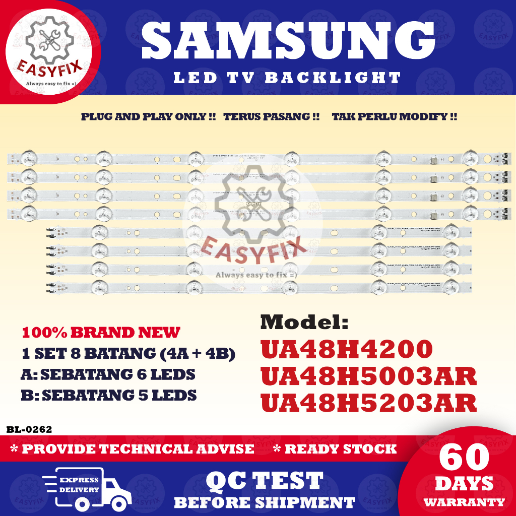 UA48H4200 / UA48H5003AR / UA48H5203AR SAMSUNG 48 INCH LED TV BACKLIGHT (LAMPU TV)
