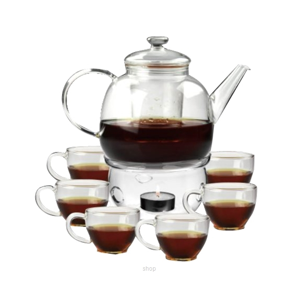 La gourmet Tea & Coffee Borosilicate Glass Tea Set (6 Pcs)