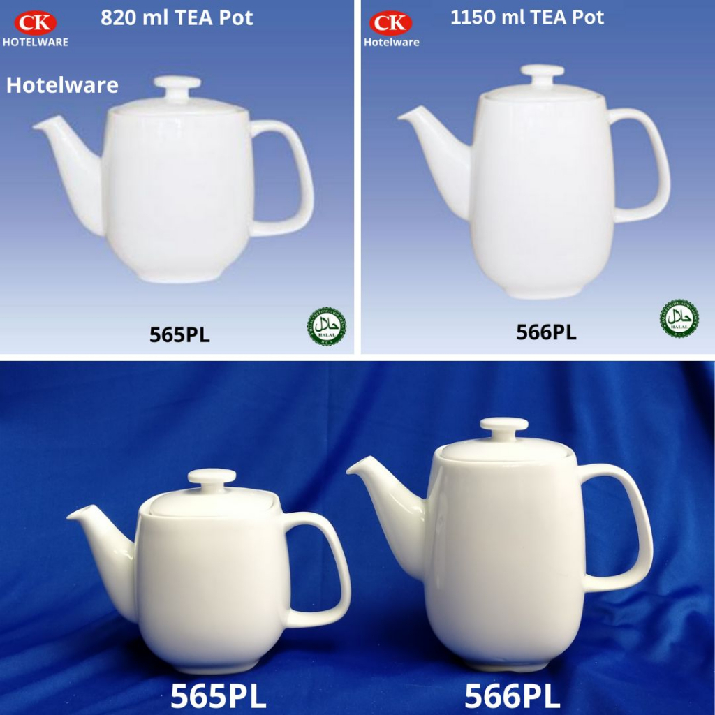 CK Porcelain, Square Tea Pot / 820 ml or 1150 ml (Halal Certified)