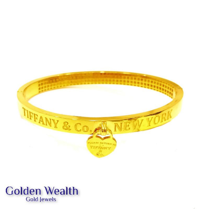 ????Luxury Gold Bangle Series Gelang Tangan Emas 916 新款黄金手环