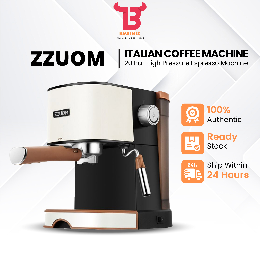 ZZUOM CM6826T Household Italian Coffee Machine 20 Bar High Pressure Espresso Machine Coffee Maker