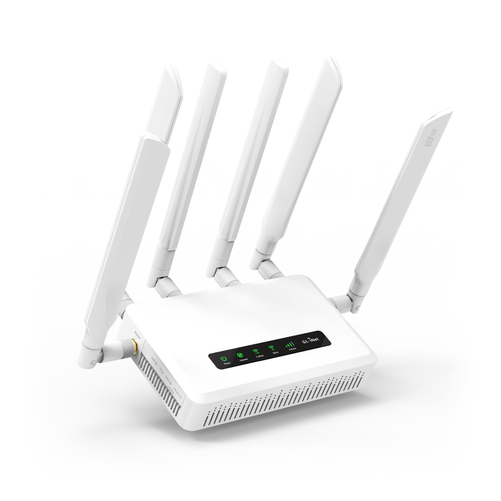 GL.iNet GL-X3000 (Spitz AX) 5G NR AX3000 Cellular Gateway Router, Wi-Fi 6, Multi-WAN, & Detachable Antennas, Dual-SIM, OpenVPN & WireGuard Client/Server, OpenWrt, MU-MIMO, Secure RV Internet
