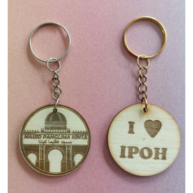 Keychain Wooden Masjid Panglima Kinta [ OKU or Disabled Person Product]