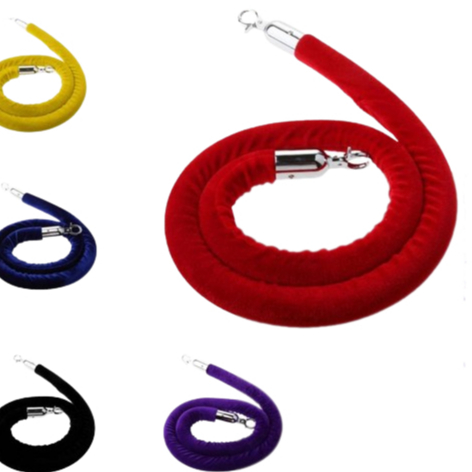 Velvet Rope Crowd Control Belt Stanchion Post Queue Line Barrier